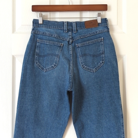 Lee 90's Vintage Slim High Rise Medium Wash Tapered Leg Denim Mom Jeans Blue 8 - Picture 5 of 14